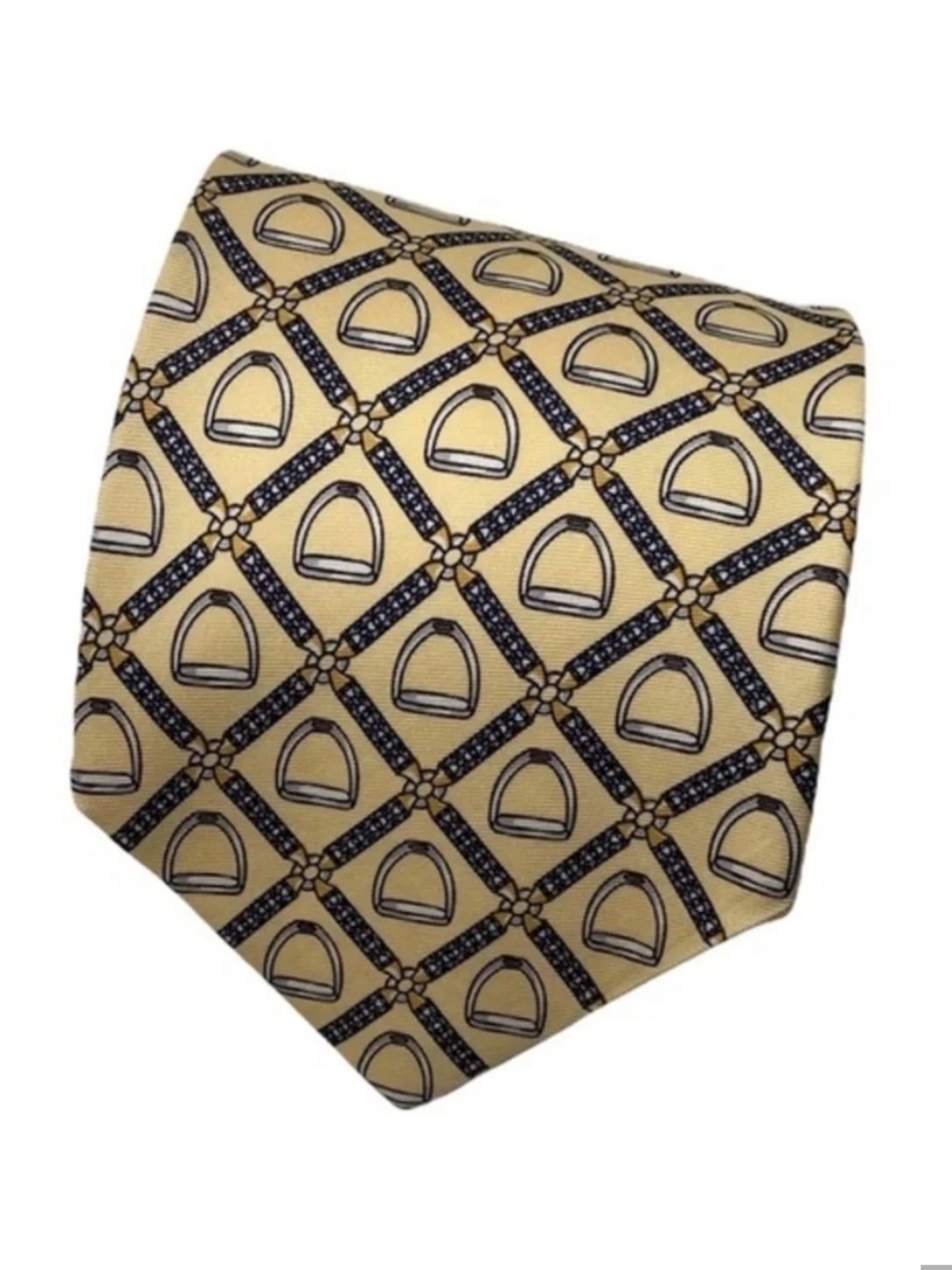 Gucci by Paolo Gucci Equestrian pattern Italian Silk Dress Tie